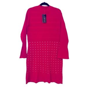 SWNY Brand Dress in Dark Pink Size Large